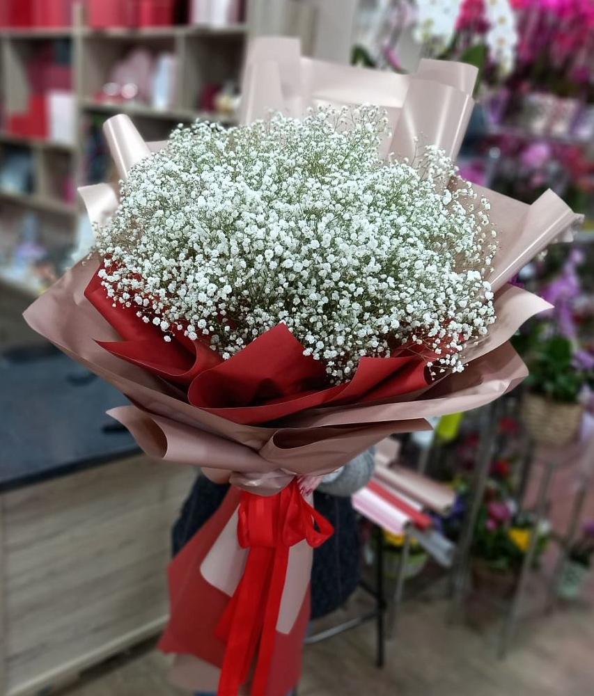 Букет Белые хлопья в Цимлянске Букет цветов из: Гипсофила в Цимлянске