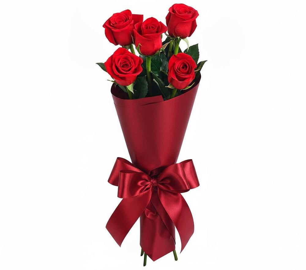 Букет 5 Красных роз Эдлесс Лав в Цимлянске