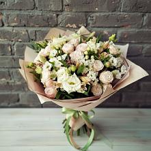 Букет цветов из:  Альстромерии, Розы и Хризантемы в Цимлянске