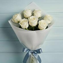 Букет 7 Белых роз Эдлесс Лав в Цимлянске