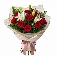 Букет цветов из:  Лилии и Розы #REPLACE_PRED# Цимлянске