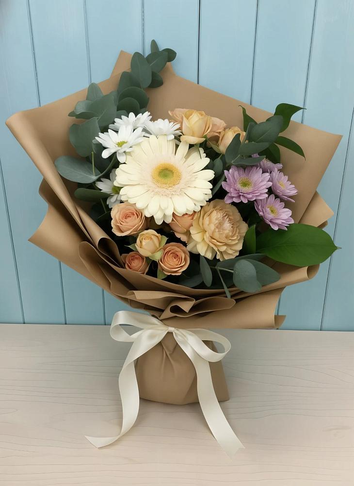 Букет цветов из: Герберы и Хризантемы в Цимлянске