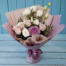 Букет цветов из:  Розы и Лизиантусы #REPLACE_PRED# Цимлянске