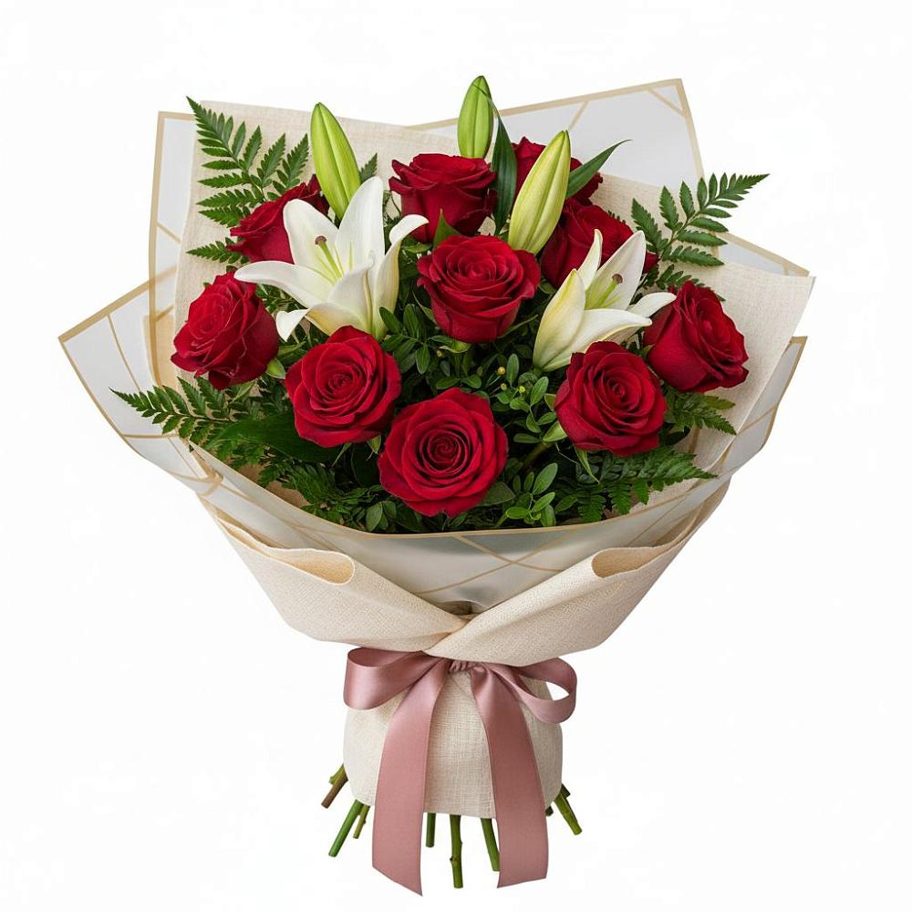 Букет цветов из: Лилии и Розы в Цимлянске