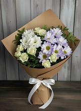 Букет цветов из:  Хризантемы и Розы в Цимлянске