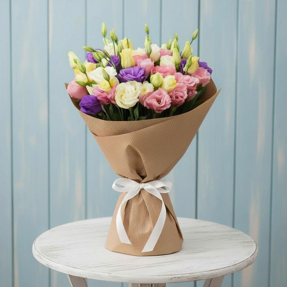 Букет цветов из: Лизиантусы в Цимлянске