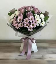 Букет цветов из:  Хризантемы и Розы в Цимлянске