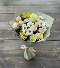 Букет цветов из:  Альстромерии, Розы и Хризантемы в Цимлянске