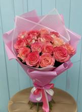 Букет 15 Розовых роз Равель #REPLACE_PRED# Цимлянске
