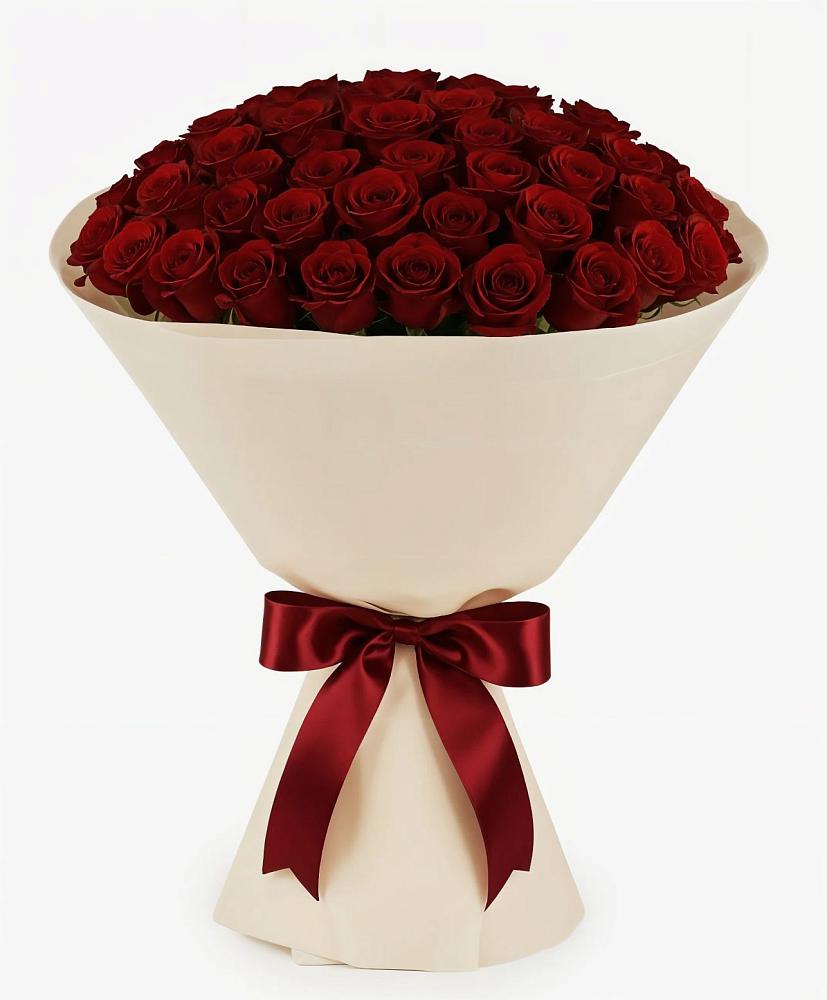 Букет 101 Бордовая роза Блэк Бакарра в Цимлянске