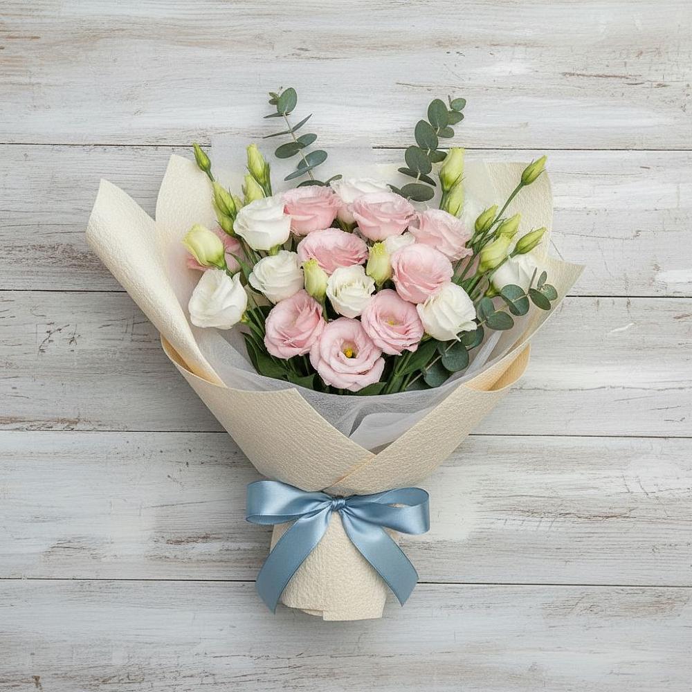 Букет цветов из: Лизиантусы в Цимлянске